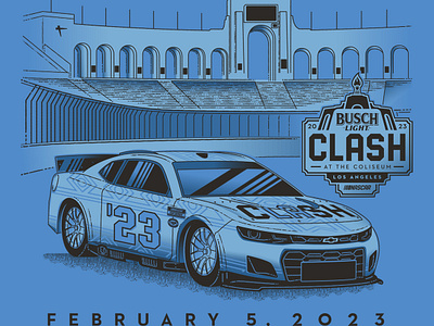 NASCAR Clash 2023 Event Tee illustration