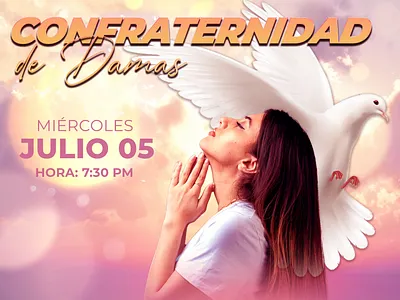 Women's Society Worship Service Post faith flyer graphic design illustration typography vector