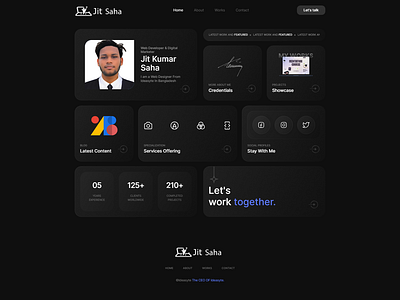 Portfolio Website Home ui