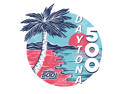 Daytona 500 Shore Illustration Tee '21 branding illustration