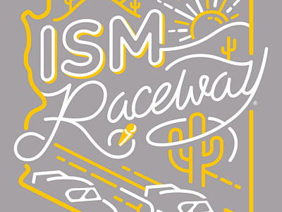 ISM Raceway State Illustration branding design graphic design illustration typography vector