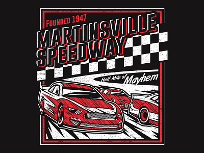 Martinsville Speedway Pop Illustration W/Variant branding design graphic design illustration vector