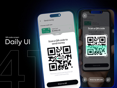 Daily UI #41 - QR code screen app bank bottom modal clean dailyui design finance fintech interface ios minimal mobile mobile app modal qr qr code scan qr code ui uiux ux