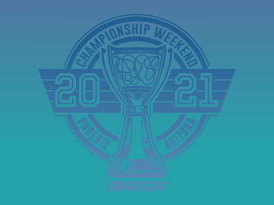 Nascar Champ Weekend Trophy Illustration branding design graphic design illustration logo vector