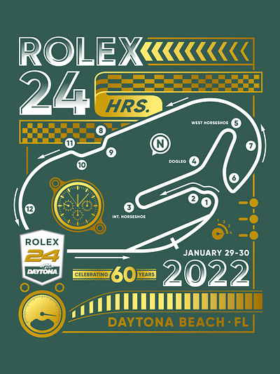 Rolex 24 Clean Illustration '22 branding design graphic design illustration vector