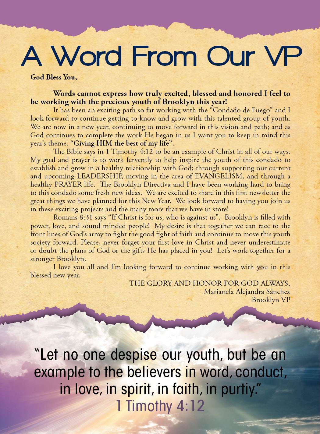 Example of Custom Newsletter Design 