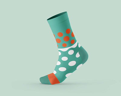 Dot Socks Design apparel clothing design graphic design illustration logo design logodesign pattern sock socks socks design socksdesign ui vector