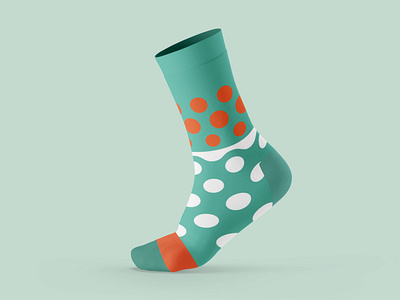 Dot Socks Design apparel clothing design graphic design illustration logo design logodesign pattern sock socks socks design socksdesign ui vector