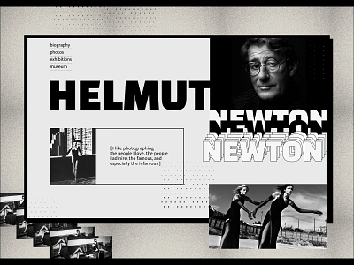 Helmut Newton. Website concept (style architectural brutalism) brutalism design helmut newton longread photo photographer ui uiux ux web site webdesign website архитектурный брутализм брутализм лонгрив сайт портфолио