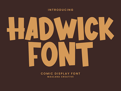 Hadwick Comic Display Font branding cartoon font font font awesome fonts graphic design maulana creative modern font retro font