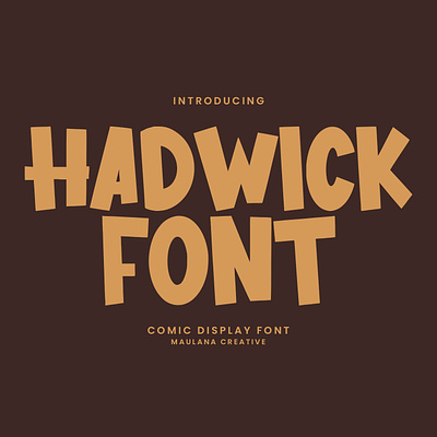 Hadwick Comic Display Font branding cartoon font font font awesome fonts graphic design maulana creative modern font retro font