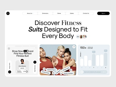 Fitness suits website 💻 branding clothes design designer dribble figma fitness landing landingpage logo shot sport suits typography ui uiux ux web webdesign website