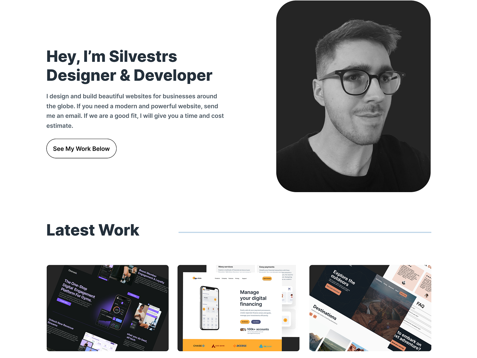 Portfolio Website by Silvestrs on Dribbble