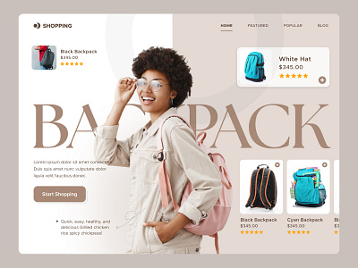 Product Shopping Website Landing Page backpack app backpack website clothing brand clothing store website clothing website ecommerce website fashion brand fashion brand website fashion design fashion landing page landing page design online shop online store online store app online store commerce product shopping website product website shop app design shopping website store website