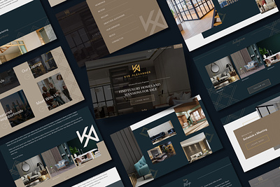Luxury Properties Website Design branding figma gold homepage landing page luxury property ui website