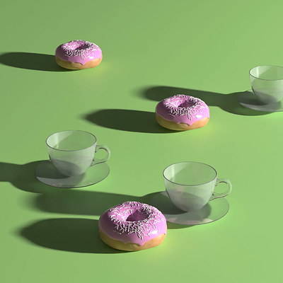 Donut flowing animation animation donuts food motion physics