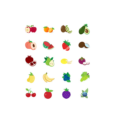 Fruit Illustrations. fruit fruit icons fruit icons pack fruits graphic design icon icon design illustration vector