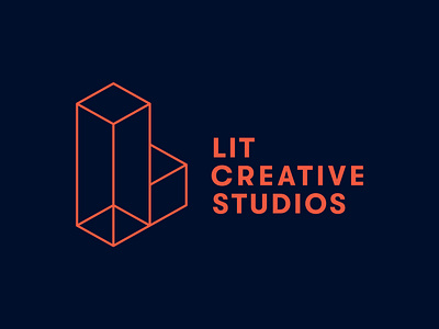 LIT Creative Studios — concept 3d blocks brand identity brand mark branding icon identity mark l letter lettermark lit logo modular monogram perspective drawing structural studio symbol