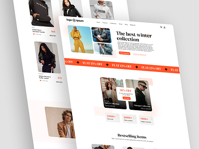 Fashion Store Landing Page - Web Design landing page landing page design mockups ui ui design uiux design ux ux design web design