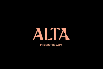 Alta Physio Logo Design black brand branding calgary design graphic design logo orange orange logo type design typography yyc