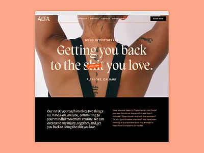 Website Design for Alta Physio branding calgary graphic design health branding logo physio branding typography ui web webdesign yyc