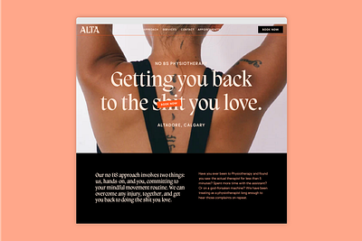 Website Design for Alta Physio branding calgary graphic design health branding logo physio branding typography ui web webdesign yyc