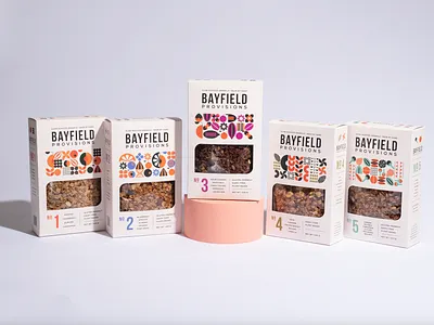 Packaging for Bayfield Provisions branding cpg design food food illustration food packaging fruit illustrations granola packaging illustration packagedesign