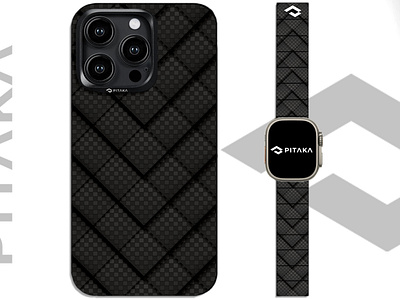 PITAKA: Royal Weave apple aramid branding carbonfibre case design fusionweaving graphic design iphone logo magez pitaka slim trending weave