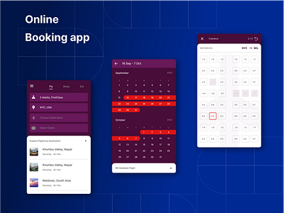 Online booking app appdesign graphic design onlinebooking ui