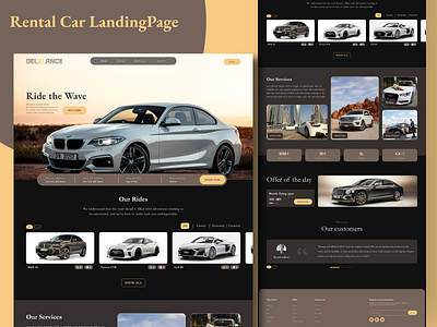 Rental car Website carrental landingpage webdesign