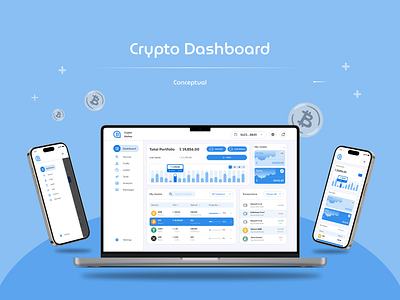Crypto Dashboard cryptocurrency dashboard responsive web design ui web design