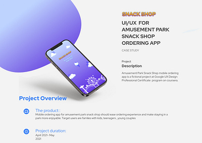 UI/UX FOR AMUSEMENT PARK SNACK SHOP ORDERING APP ideation illustration mobile app design ui vector