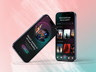 VR Mobile Streaming App (Neon Edition) app apple branding design graphic design mobile mobile design ui ux vector