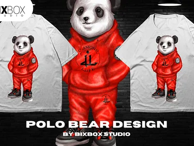Streetwear Design Polo for T-Shirt - Polo Red Panda cartoon character clothing design fashion design graphic design illustration streetwear design tshirt design