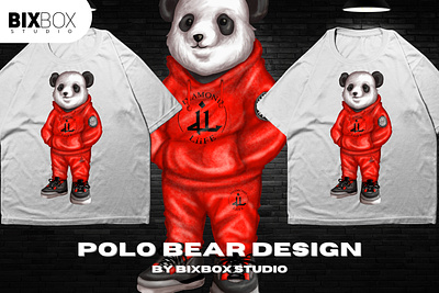Streetwear Design Polo for T-Shirt - Polo Red Panda cartoon character clothing design fashion design graphic design illustration streetwear design tshirt design