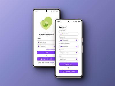 Login Screen for Mobile Medical App android app design figma graphic design illustration login page login screen medical app mobile mobile app mobile app design mobile design register page register screen shoots simple design ui uiux ux