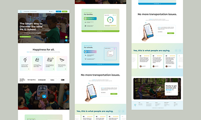 School Landing Page desktop ui ux visual design