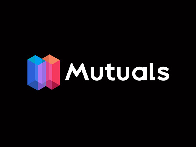 Mutuals block bold branding finance geometric insurance logo logodesign modern prism