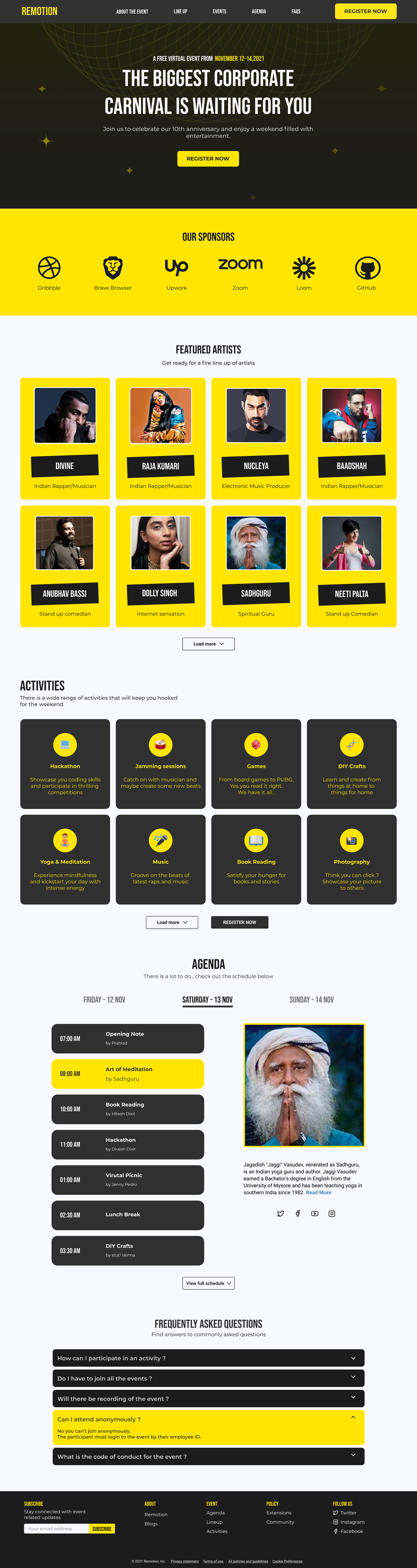 A virtual Event Landing Page design landing page landing page design ui uiux uiux design user experience user interface ux