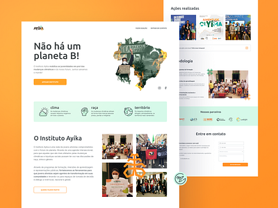 Landing page UI Design - Instituto Ayíka graphic design ui ui design ux design