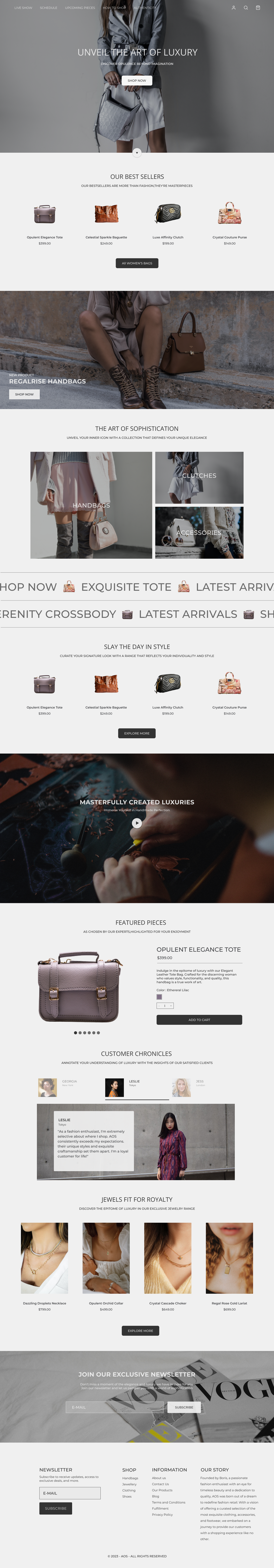 Landing page Design for Luxury Fashion Brand branding design fashion landing page landing page design luxury ui uiux uiux design user experience