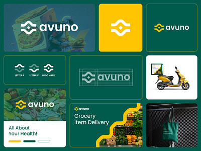 avuno - Logo Design Concept brand identity branding concept courier creative delivery design designer portfolio eat ecommerce food grocery healthy letter logo logo logo designer modern service startup unique