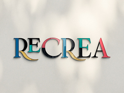 Brand design - RECREA brand branding bright colorful graphic design illustrator logo photoshop typography wellness