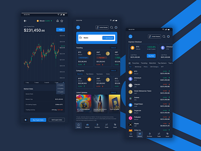 cryptocurrency exchange app graphic design ui ux