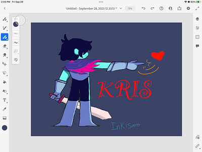 I drew kris deltarune deltaruneundertale