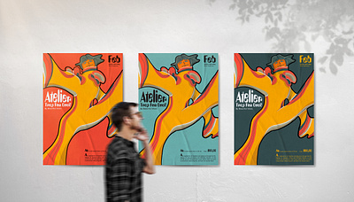 Poster design - Atelier Trop Fun Quoi! colorful graphic design illustration poster poster design social media typography workshop