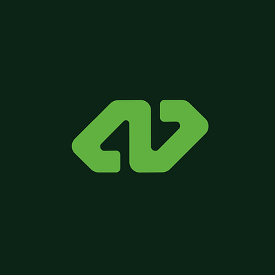N graphic design letter logo n