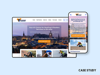 Case Study: Roofing Service Company branding case study ui ux website wordpress