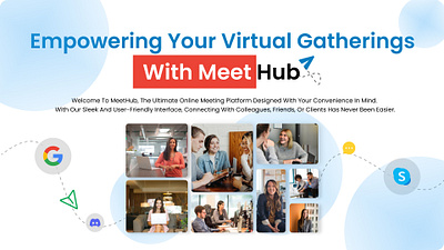 Virtual Meet Hub Design animation branding graphic design logo ui