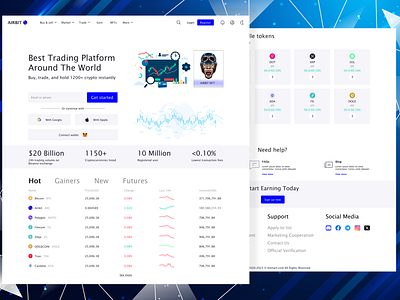 Crypto Trading Website Design crypto trading web design crypto trading website figma figma web design gradient website design graphic design landing page design trading landing page trading website ui ux web design uiux website